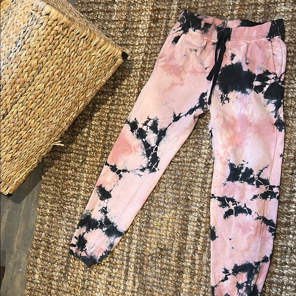 Electric & Rose Pink Blue Tie Dye Lounge Joggers Size XS